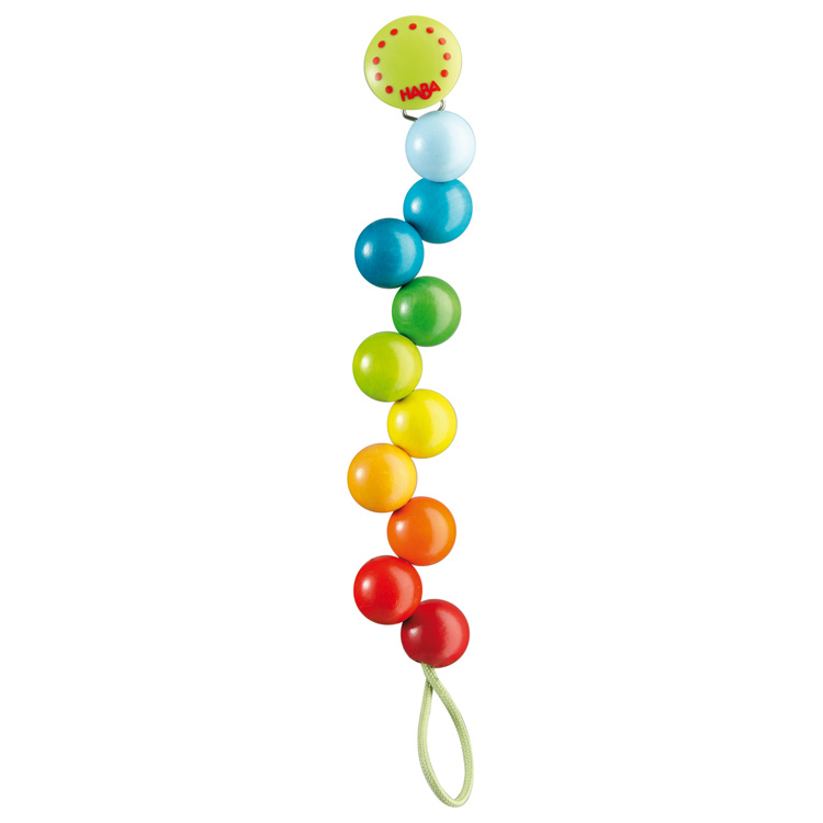 HABA - Pacifier Chain Rainbow Pearls