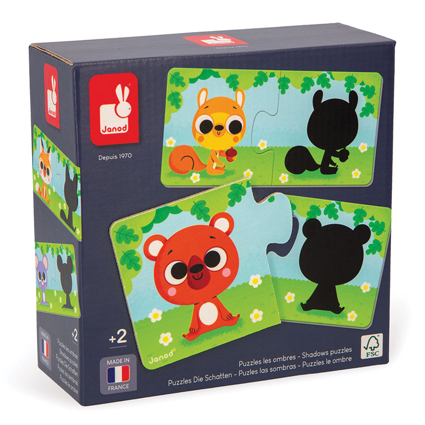Janod - Animals Shadow Puzzles