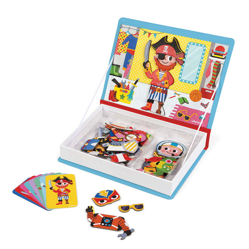 Janod - Boys Dress Up Magnetic Book