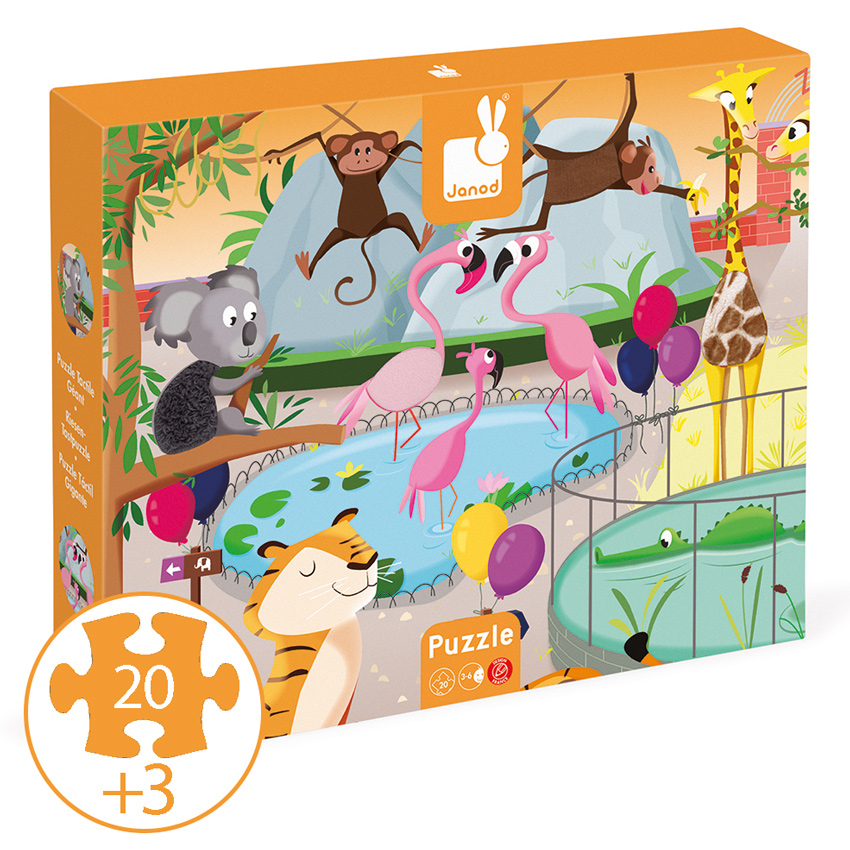 Janod - Tactile Puzzle Zoo