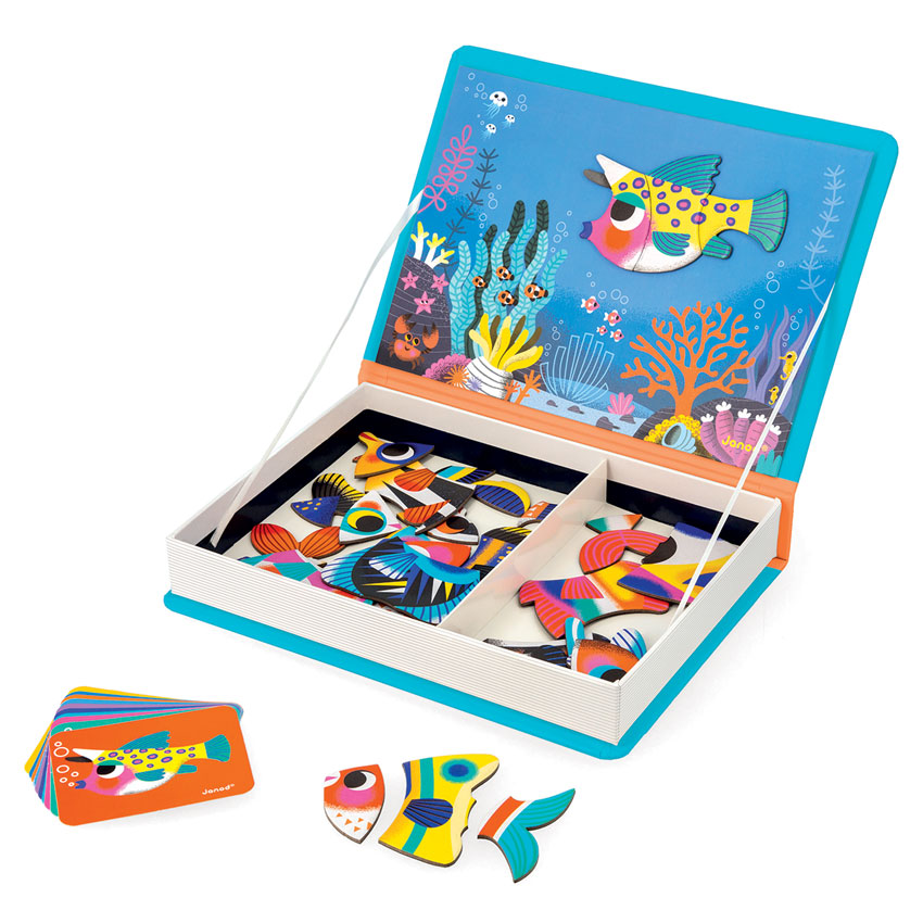 Janod - Tropical Fish Magnet Book