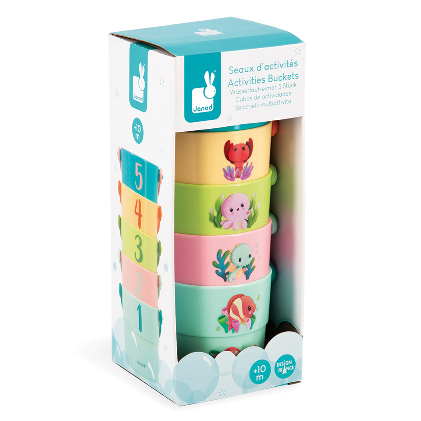 Janod - Bath Buckets Animals