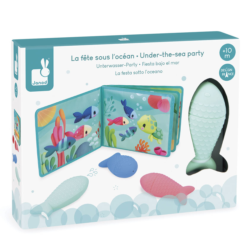 Janod - Sea Life Bath Book Play Set