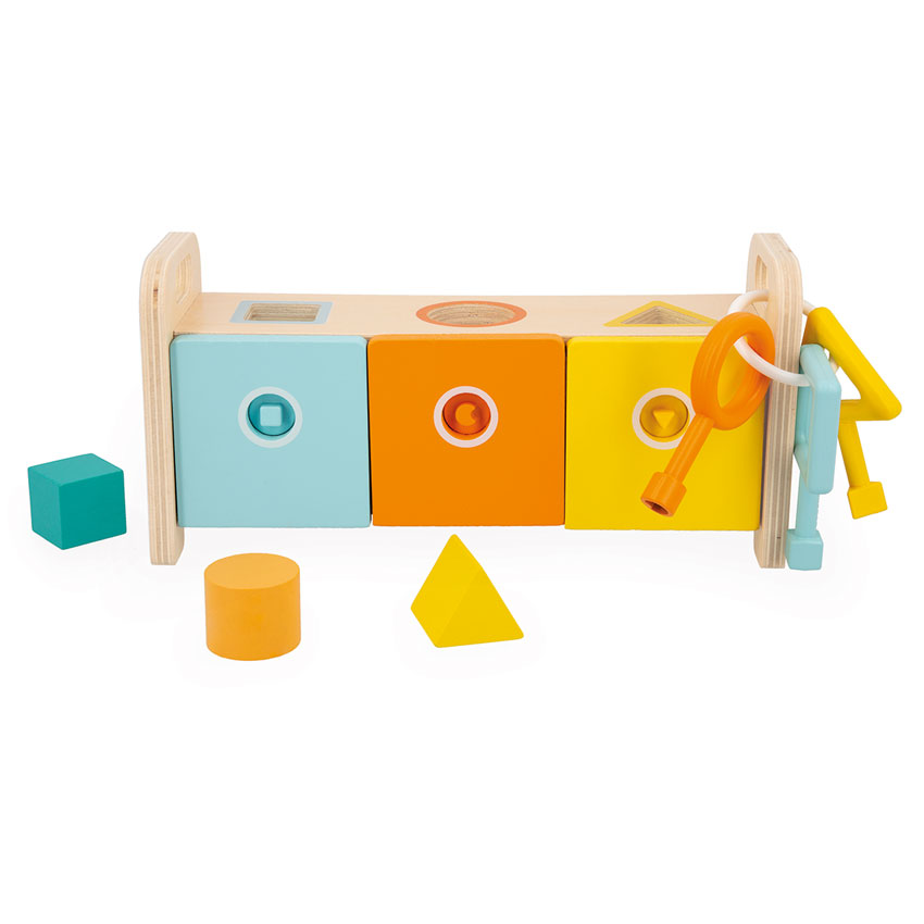 Janod - Essentials Shape Box With Keys