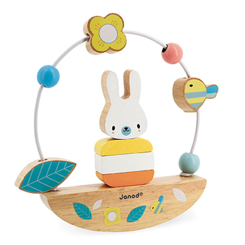 Janod - Pure Rabbit Bead Maze Rocker