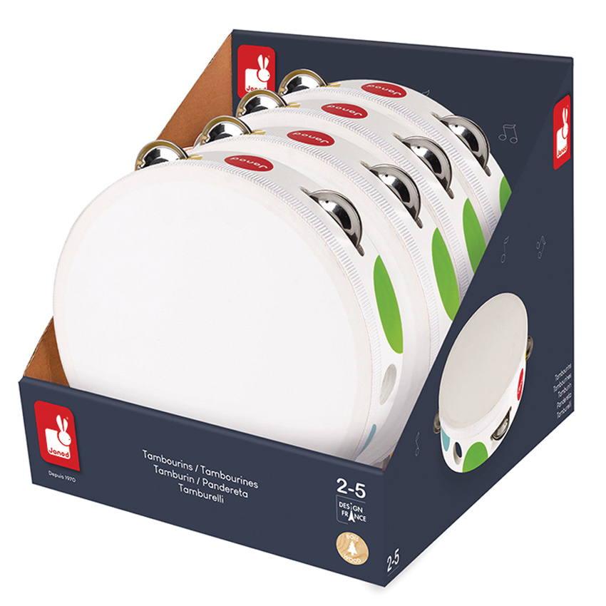 Janod - Confetti Tambourines POS (x4)