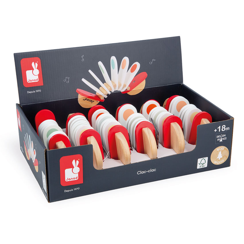 Janod - Confetti Clacker POS (x6)