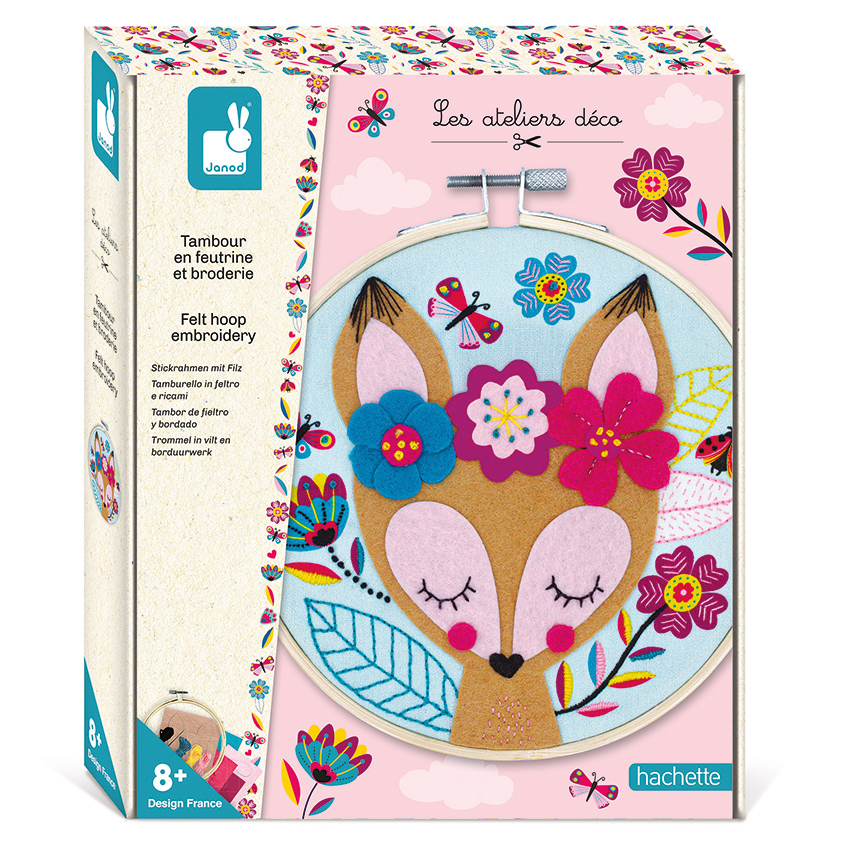 Janod - Fox Felt Embroidery Hoop