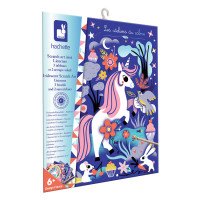 Janod - Unicorn Scratch Art Kit POS (x6)