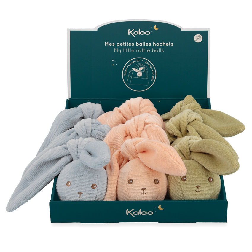Kaloo - Lapinoo Rattle Balls Pastel POS (x9)