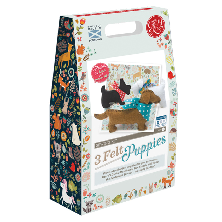 Crafty Kit - Felt Puppies Sewing Kit